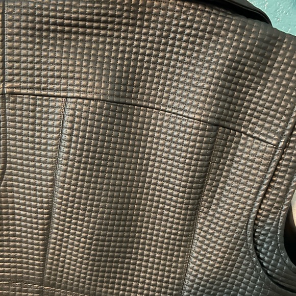 🖤 🆕 BCBG Maxazria Faux Leather Moto Vest - Picture 11 of 12